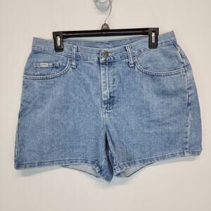 Vintage Riders High Waist Mom Shorts Size 12 30" Light Wash Denim Cotton 90s